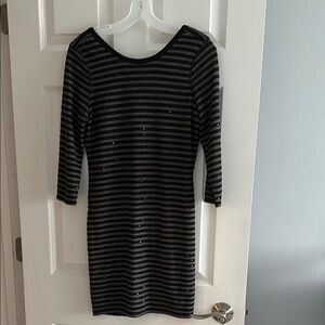 Black Striped Dress